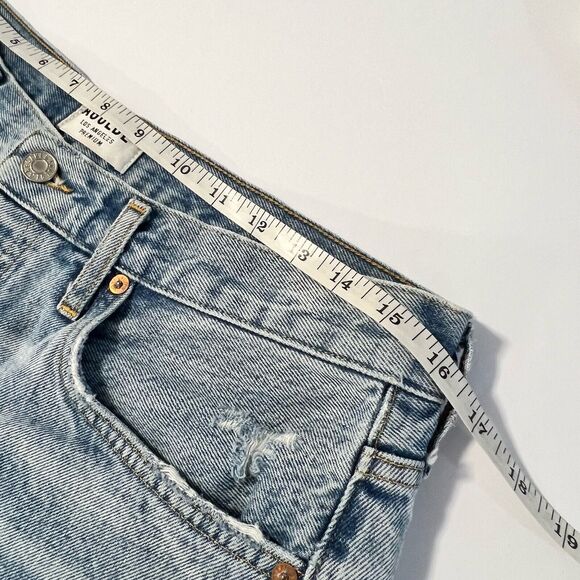Agolde Sz 30 Parker Vintage Cut Off Distressed Button Fly Denim Shorts - Picture 10 of 11